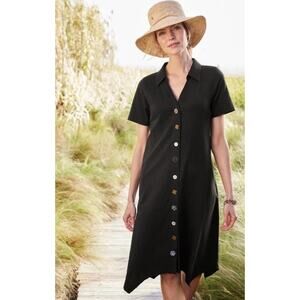 Soft Surroundings Women’s Size Small Danielle Button Shirt Dress Lagenlook Artsy